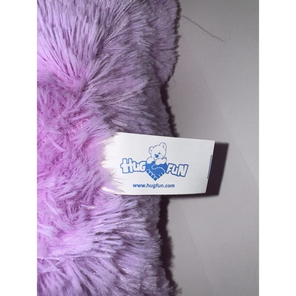 Hug Fun Purple Unicorn Stuffed w/ Rainbow Mane & Tail - Shiny Red Horn & Hooves - Picture 9 of 9